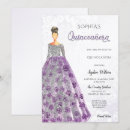 Search for purple silver quinceanera invitations Dress
