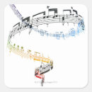 Search for musical graphic stickers Illustration