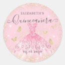 Search for pink gowns stickers Quinceañera