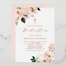 Search for rose gold christening invitations Watercolor