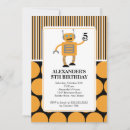 Search for black and orange birthday invitations Boys