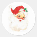 Search for vintage christmas holly stickers Santa