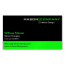 Search for lime green business cards Black
