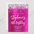 Search for hot pink 18th birthday invitations Elegant