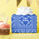 Search for blue bandana wrapping paper White