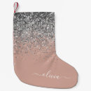 Search for silver and gold christmas stockings For her