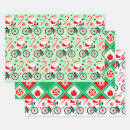 Search for cyclist wrapping paper Santa claus