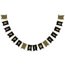 Search for new year bunting flags Black and gold
