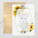 Search for sunflower anniversary invitations Golden