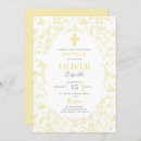 Search for yellow christening invitations Elegant