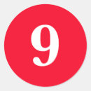 Search for white number stickers Red