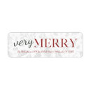 Search for classic red and white return address labels Minimal