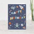 Search for stars and planets birthday cards Boy