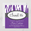Search for zebra print sweet 16 invitations Birthday