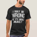 Search for i may be wrong tshirts Joke