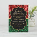 Search for holiday sweet 16 invitations Glitter
