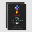 Search for rocket ship birthday invitations Watercolor