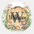 Search for forest birthday stickers Woodland animals