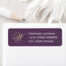 Search for purple and gold return address labels Bridal shower