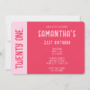Search for trendy 21st birthday invitations Contemporary