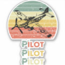 Search for retro plane stickers Pilot