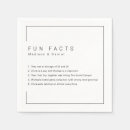 Search for couple fun facts wedding napkins Minimalist formal classy