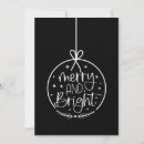 Search for black and white christmas cards Merry and bright