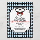 Search for geek birthday invitations Glasses