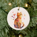 Search for orange tabby cat christmas tree decorations Feline