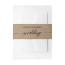 Search for kraft invitation belly bands Chic