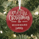 Search for family name christmas tree decorations Rustic