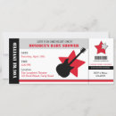 Search for rock star baby shower invitations Black