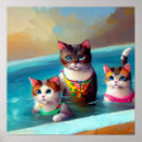Search for cat swimming posters Kitten