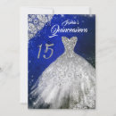 Search for blue and silver quinceanera invitations 15th birthday