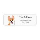 Search for corgi return address labels Cute