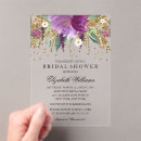 Search for clear bridal shower invitations Modern