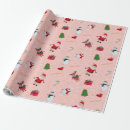 Search for character christmas wrapping paper Pink