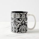 Search for black and white damask mugs Chic