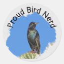 Search for birder round stickers Bird watcher