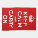 Search for keep calm and carry on tea towels Crown