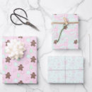 Search for pink gingerbread wrapping paper Snowflakes