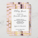 Search for pink black gold baby shower invitations Stripes