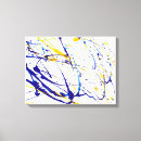 Search for paint splatter canvas prints Yellow