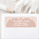 Search for pink daisy return address labels Simple