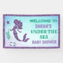 Search for mermaid baby shower posters Purple