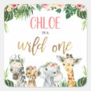 Search for wild one first birthday stickers Jungle animals