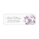 Search for purple floral wedding return address labels Rustic