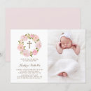 Search for blush pink christening invitations Watercolor