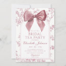 Search for vintage tea party invitations Pink bow