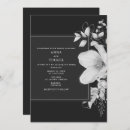 Search for black white and grey invitations Botanical